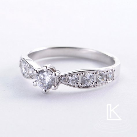 Zásnubný prsteň č. 35 s diamantmi